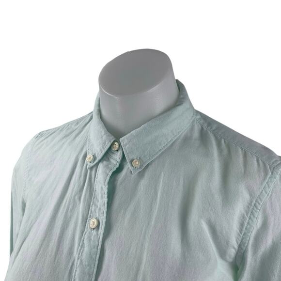 Gap The Fitted Boyfriend Women's Mint Green Long Sleeve Button Down Shirt Top XS - Picture 3 of 5